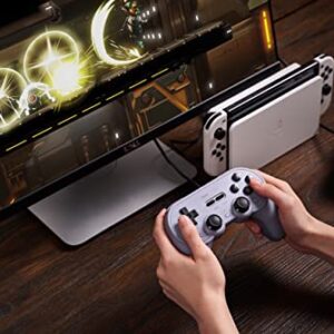 8BitDo Pro 2 Wired Controller for Switch, Windows, Steam Deck & Raspberry Pi (Gray Edition)