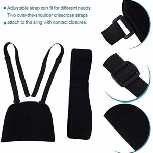 QIANMEI Fixed Elbow Brace Shoulder Injury by for Women and Men,Rotator Cuff Torn, Wrist and Elbow Surgery with Adjustable Padded Arm Support Straps