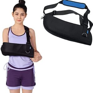 QIANMEI Fixed Elbow Brace Arm Sling Dislocated Shoulder Sling, Breathable Arm Sling Shoulder Injury, Broken Wrist Elbow, Rotator Cuff, for Men and Women (Color : L)