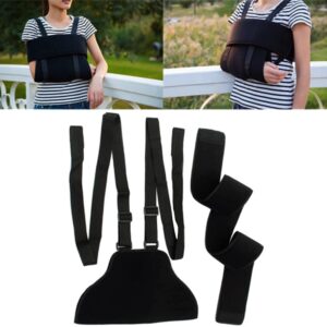 QIANMEI Fixed Elbow Brace Shoulder Injury by for Women and Men,Rotator Cuff Torn, Wrist and Elbow Surgery with Adjustable Padded Arm Support Straps