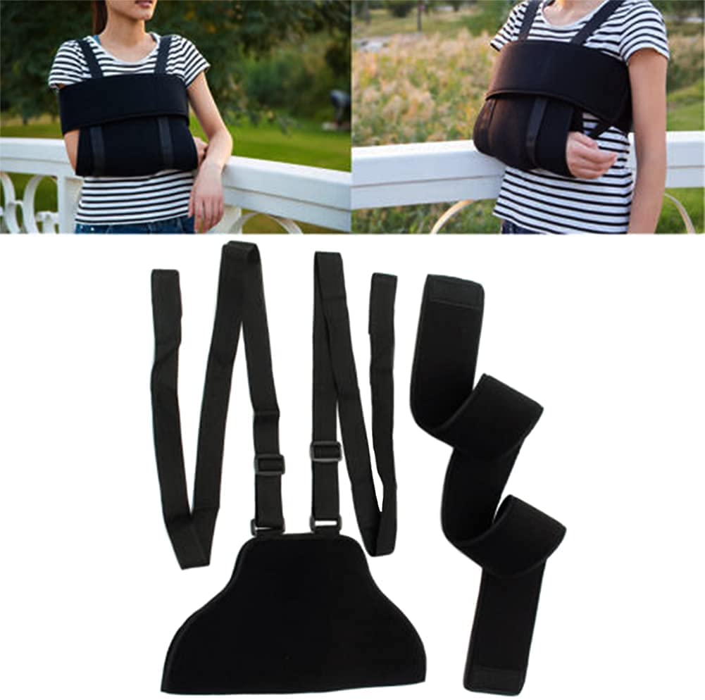 QIANMEI Fixed Elbow Brace Shoulder Injury by for Women and Men,Rotator Cuff Torn, Wrist and Elbow Surgery with Adjustable Padded Arm Support Straps