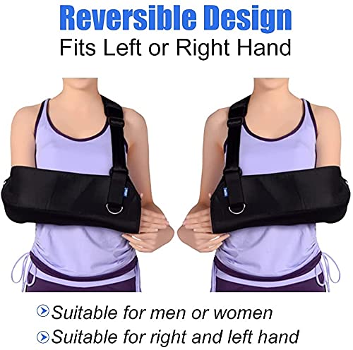 QIANMEI Fixed Elbow Brace Arm Sling Dislocated Shoulder Sling, Breathable Arm Sling Shoulder Injury, Broken Wrist Elbow, Rotator Cuff, for Men and Women (Color : L)