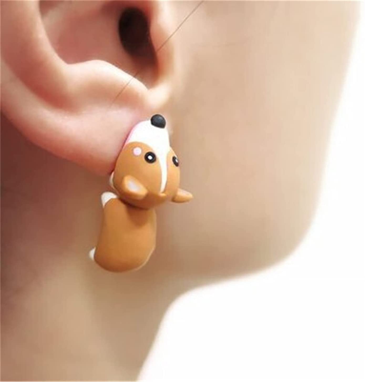 Cute Animal Bite Earring, 3D Cute Dinosaur Earrings for Women - Small and Exquisite for Easy Carrying and Collection,Fashion Simple Handmade Animal Stud Earrings. (6 PCS + Gift Box)