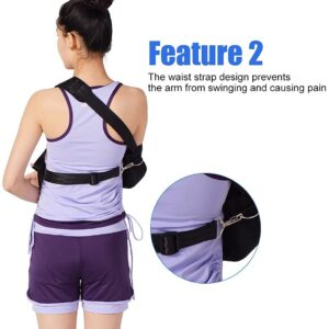 QIANMEI Fixed Elbow Brace Arm Sling Dislocated Shoulder Sling, Breathable Arm Sling Shoulder Injury, Broken Wrist Elbow, Rotator Cuff, for Men and Women (Color : L)