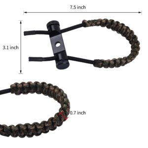 SOPOGER Archery Bow Wrist Sling Adjustable Hunting Wrist Strap Braided for Compound Bow Target Shooting Accessories (Camo)