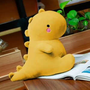 VHYHCY Cute Dinosaur Plush Toys, Fat Dinosaur Stuffed Animals Toys Dolls, Soft Plush Stuffed Animal Dino Plushie, Birthday Gifts for Kids Girls Boys Yellow 20 inch