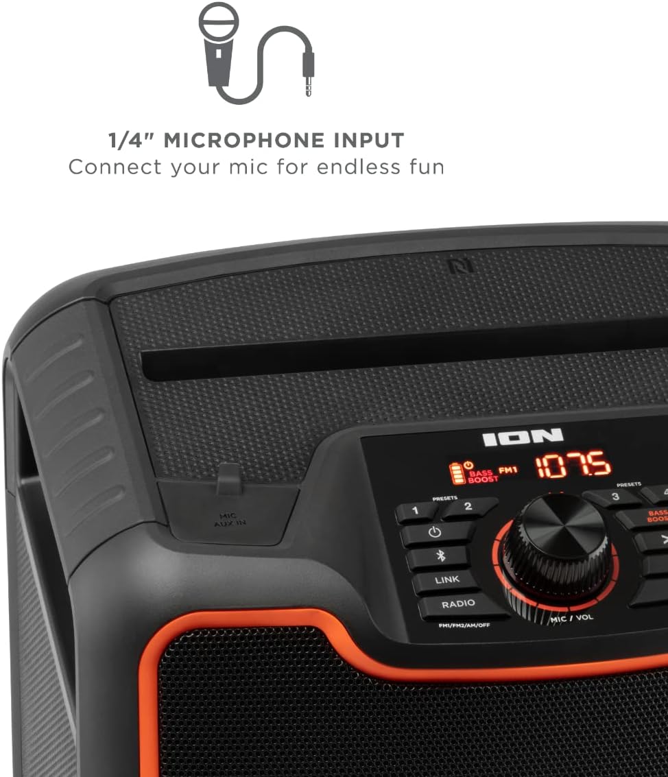 Ion Sport XL - High-Power All-Weather Rechargeable Bluetooth and NFC Enabled Speaker - MK3 (Renewed)