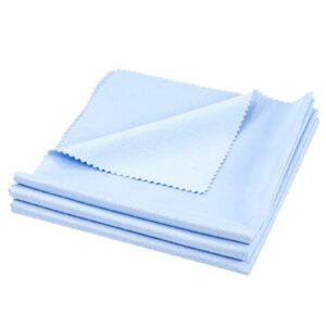 aiex 3pcs 11.8x11.8inch instruments cleaning cloths, universal soft microfiber clean cloths string instrument polishing cloth for guitar violin piano brass trumpet sax flute (blue)