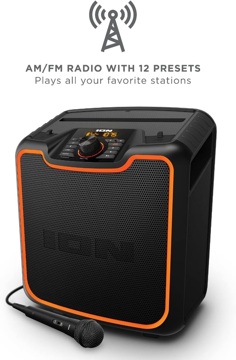 Ion Sport XL - High-Power All-Weather Rechargeable Bluetooth and NFC Enabled Speaker - MK3 (Renewed)