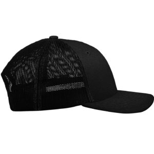 Branded Bills New Mexico Curved Trucker State Midnight Black/Black