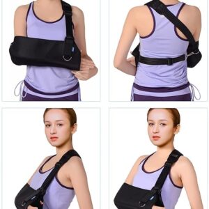 QIANMEI Fixed Elbow Brace Arm Sling Dislocated Shoulder Sling, Breathable Arm Sling Shoulder Injury, Broken Wrist Elbow, Rotator Cuff, for Men and Women (Color : L)