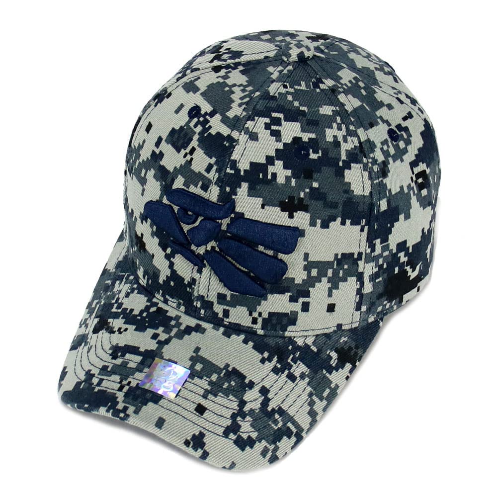 Mexican Mexico Hat Hecho En Mexico Eagle Aguila Snapback Flat Bill Baseball Cap (Navy Digital Camo)