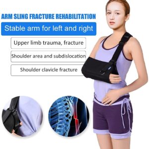 QIANMEI Fixed Elbow Brace Arm Sling Dislocated Shoulder Sling, Breathable Arm Sling Shoulder Injury, Broken Wrist Elbow, Rotator Cuff, for Men and Women (Color : L)