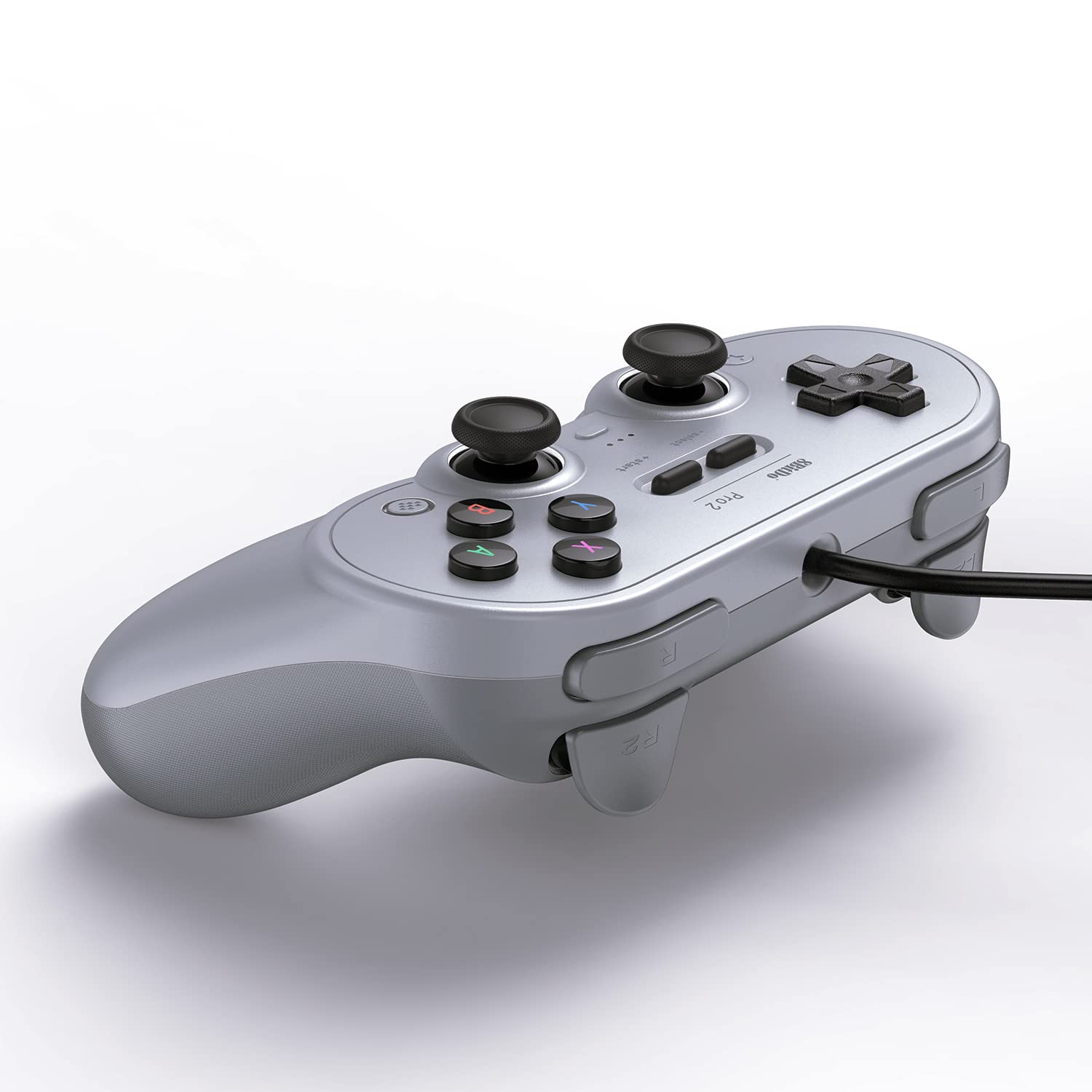 8BitDo Pro 2 Wired Controller for Switch, Windows, Steam Deck & Raspberry Pi (Gray Edition)