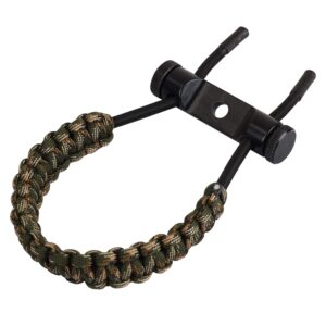 sopoger archery bow wrist sling adjustable hunting wrist strap braided for compound bow target shooting accessories (camo)