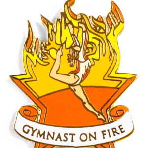 Snowflake Designs Gymnast on Fire Gymnastics Pin - #1930