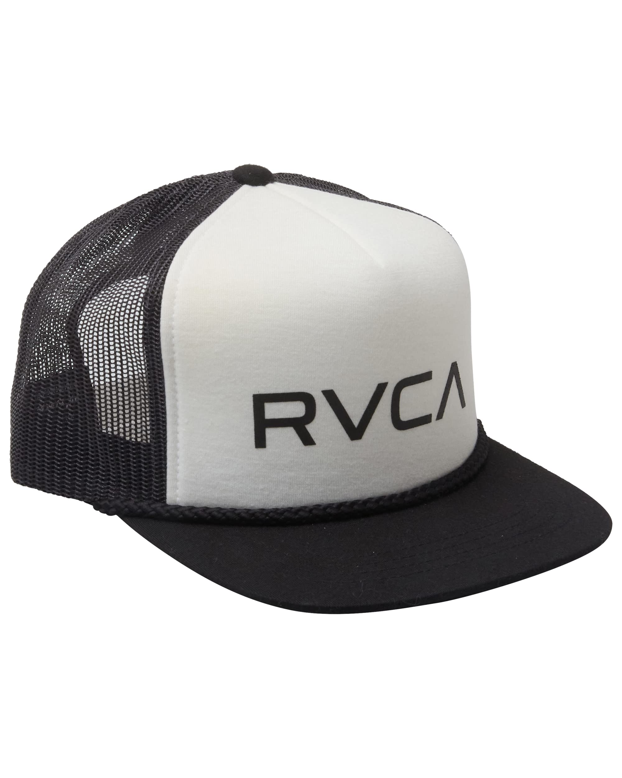 RVCA Men's Staple Foamy Hat, Trucker/Black/White, One Size