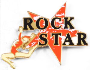 snowflake designs rock star gymnastics pin - #1954