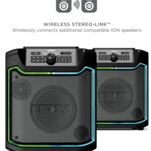 ION Trailblazer - High-Power All-Weather Rechargeable Bluetooth Speaker with Qi Wireless Charging