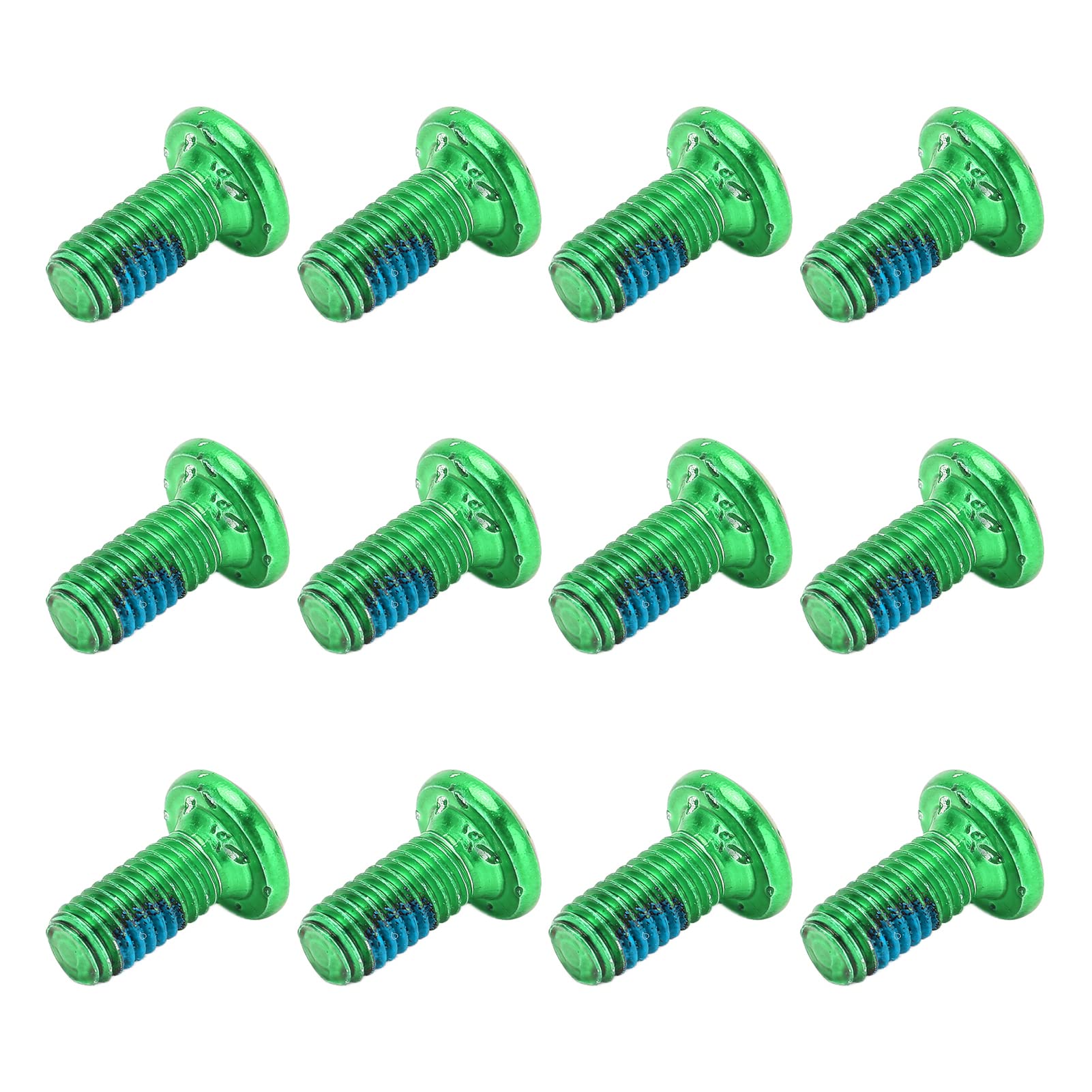 M5x10mm Bolts, Alloy Steel Bike Brake Disc Screw 12pcs for Mountain Bikes for Road (green)