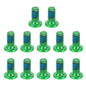 m5x10mm bolts, alloy steel bike brake disc screw 12pcs for mountain bikes for road (green)