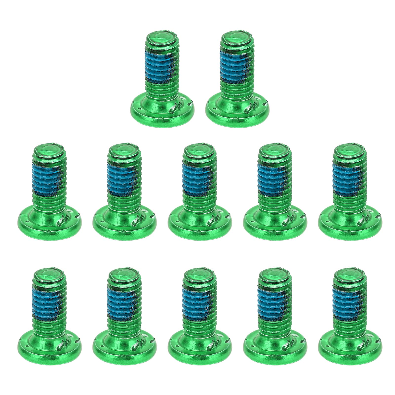 M5x10mm Bolts, Alloy Steel Bike Brake Disc Screw 12pcs for Mountain Bikes for Road (green)