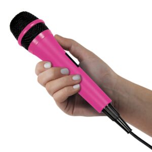 Singing Machine SMM205 Karaoke Machine Uni-Directional Dynamic Microphone with 10-Foot Cord, Black & Gold, XLR