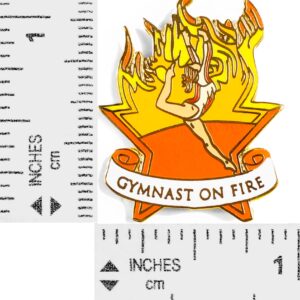 Snowflake Designs Gymnast on Fire Gymnastics Pin - #1930