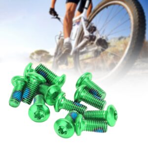 M5x10mm Bolts, Alloy Steel Bike Brake Disc Screw 12pcs for Mountain Bikes for Road (green)