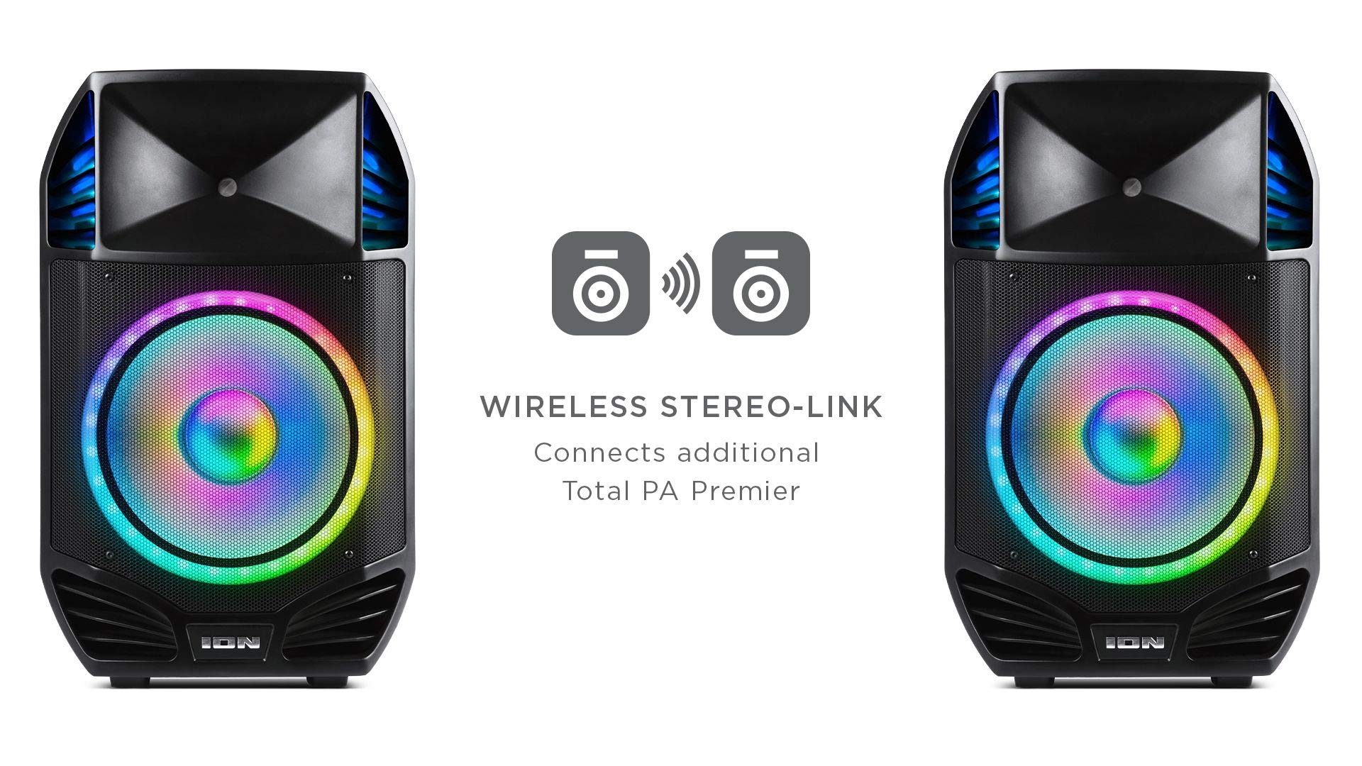 Ion PA Premier 500-Watts Karaoke Party Speaker - Robust High-Power and Bright Sound with Visual Effects and Microphone (Renewed)