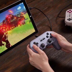 8BitDo Pro 2 Wired Controller for Switch, Windows, Steam Deck & Raspberry Pi (Gray Edition)