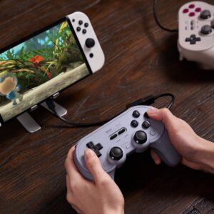 8BitDo Pro 2 Wired Controller for Switch, Windows, Steam Deck & Raspberry Pi (Gray Edition)