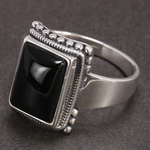 Lucifer Morningstar Ring 925 Sterling Silver, Black Onyx Turkish Ring for men and women (9)