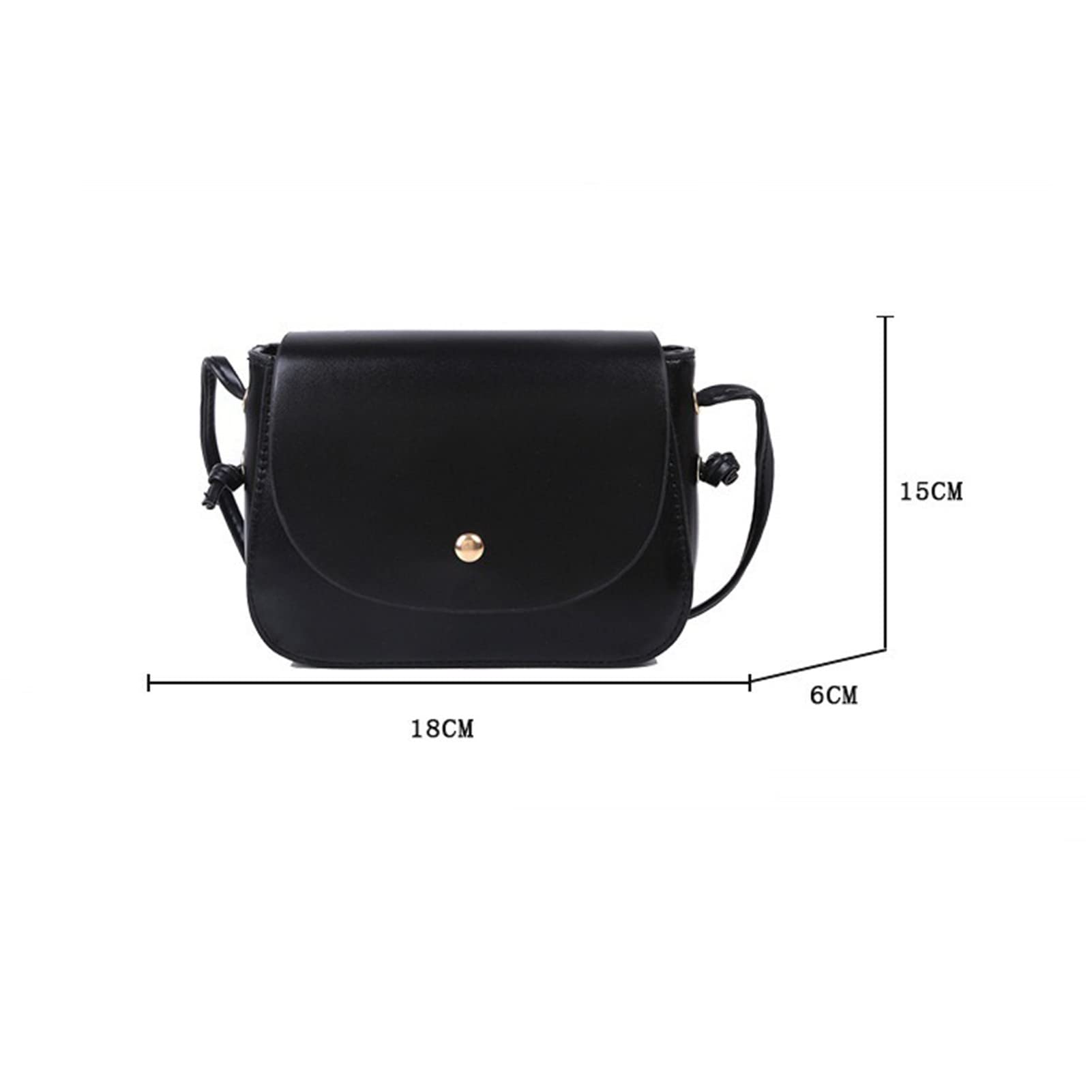 XCYY Women Purses and Handbags Saddle Bag Woman's Crossbody Bags Shoulder Messenger Bag Women Handbag (Color : Black, Size : 18 * 6 * 15cm)