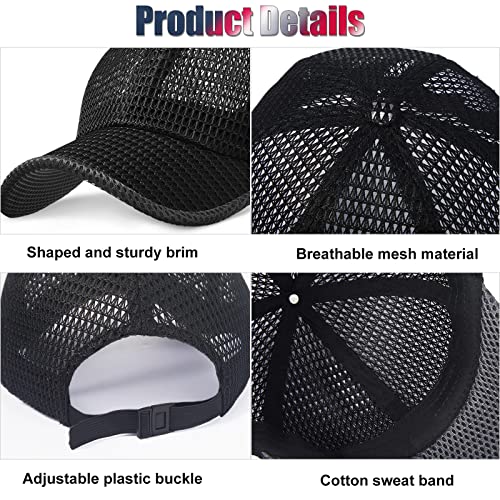 Foaincore Summer Mesh Baseball Cap for Men Adjustable Breathable Caps Women Men's Hat Quick Dry Hats Casual Trucker Hat (Elegant Colors)