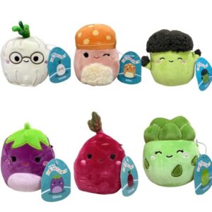 Squishmallow kellytoy Fruit and Veggie Mushroom Squad 5" Mini Set of 6 Plush Toy