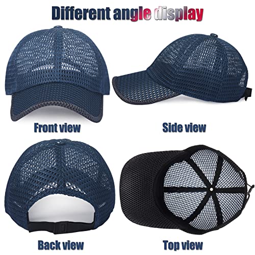 Foaincore Summer Mesh Baseball Cap for Men Adjustable Breathable Caps Women Men's Hat Quick Dry Hats Casual Trucker Hat (Elegant Colors)