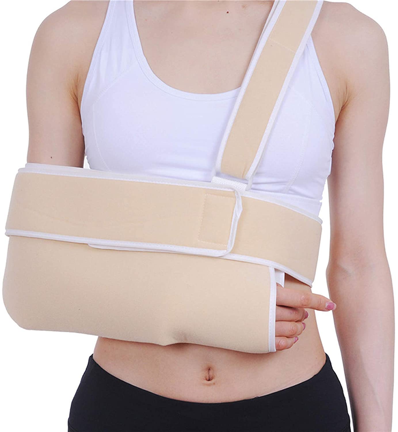 QIANMEI Fixed Elbow Brace Ergonomic Shoulder Strap, Arm Sling Shoulder Rotator Cuff Support Bracket, Medical Support Belt for Fractures Injury Support, Shoulder Surgery