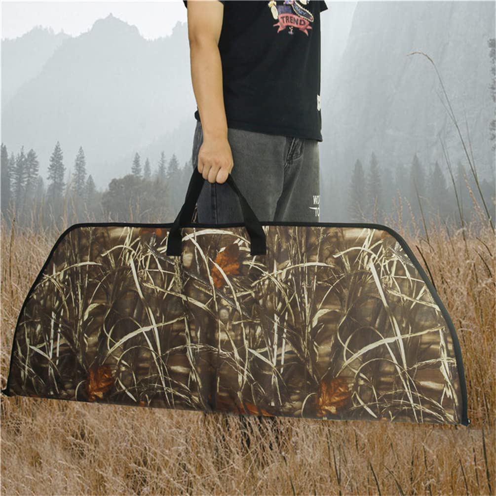 UNISTRENGH Bow Soft Case Multifunctional Outdoor Camouflage Hunting Bow Arrow Storage Bag for Compound Bow, Crossbow (Reed Camouflage, 46.85''L x 17.7''W (119 * 45 cm))