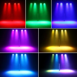 Rechargeable Par Lights 36W RGB Battery Powered, Wireless LED Par Lights DJ Uplights Sound Activated Remote Control for Wedding Events Club Party Church Stage Lighting