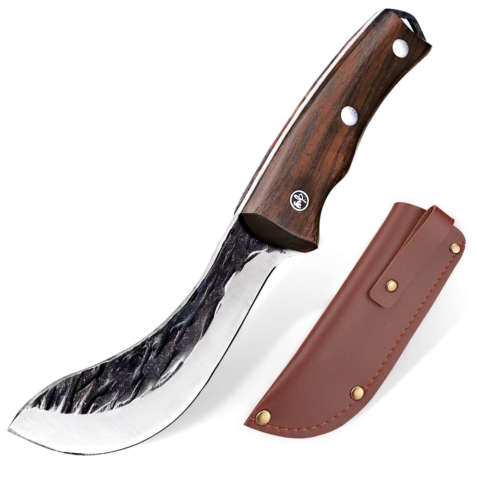 UMF Skinning Knife Deer Wide Skinning Knives Field Dress Knife with Sheath Fixed Blade Knives for Hunting Deer and Butchering