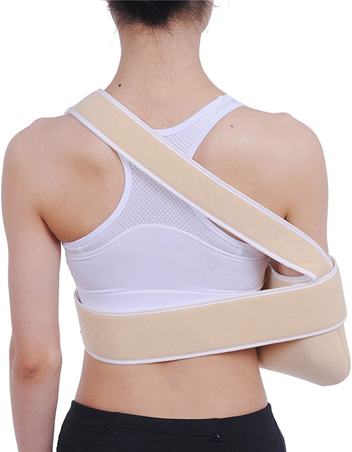 QIANMEI Fixed Elbow Brace Ergonomic Shoulder Strap, Arm Sling Shoulder Rotator Cuff Support Bracket, Medical Support Belt for Fractures Injury Support, Shoulder Surgery