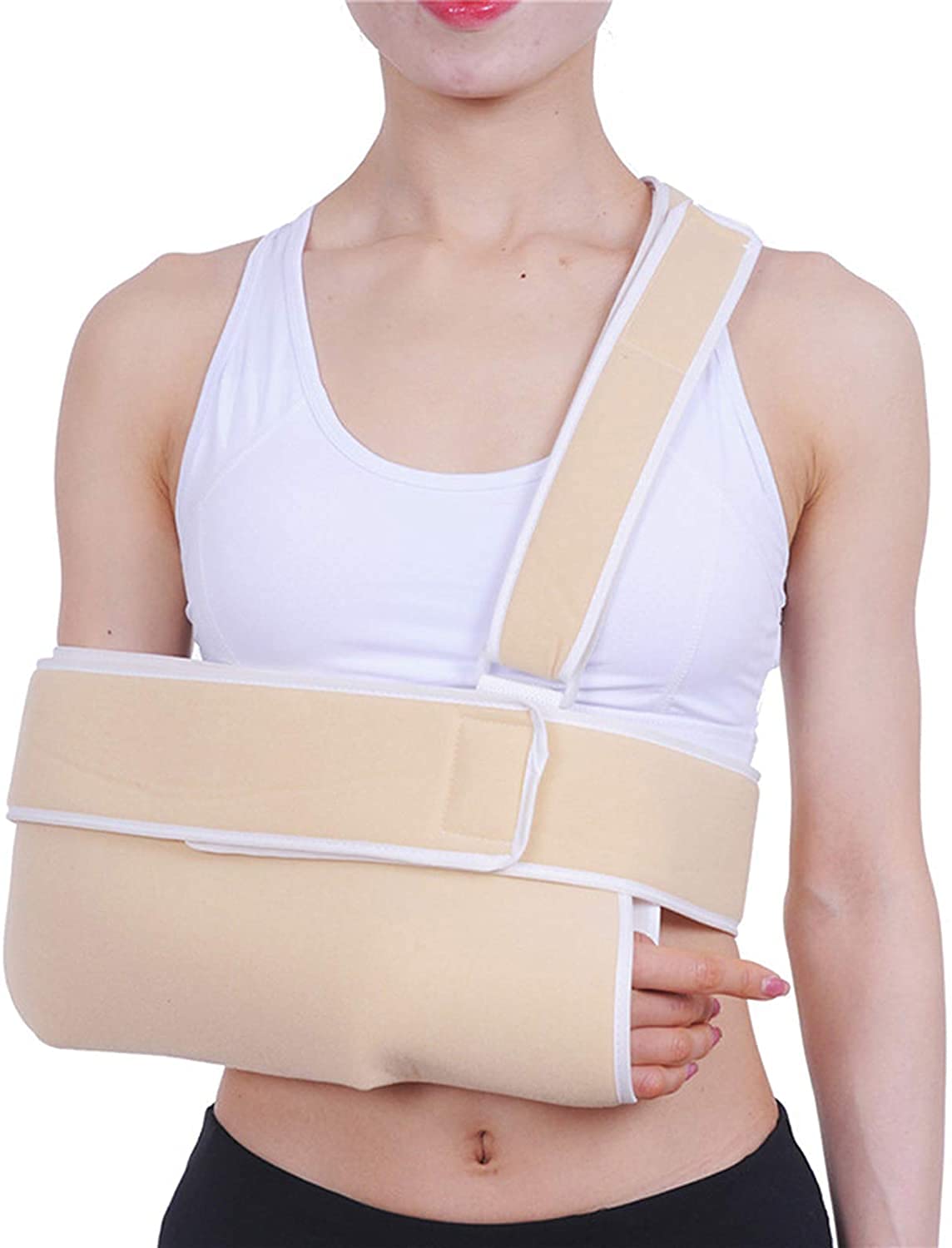 QIANMEI Fixed Elbow Brace Ergonomic Shoulder Strap, Arm Sling Shoulder Rotator Cuff Support Bracket, Medical Support Belt for Fractures Injury Support, Shoulder Surgery