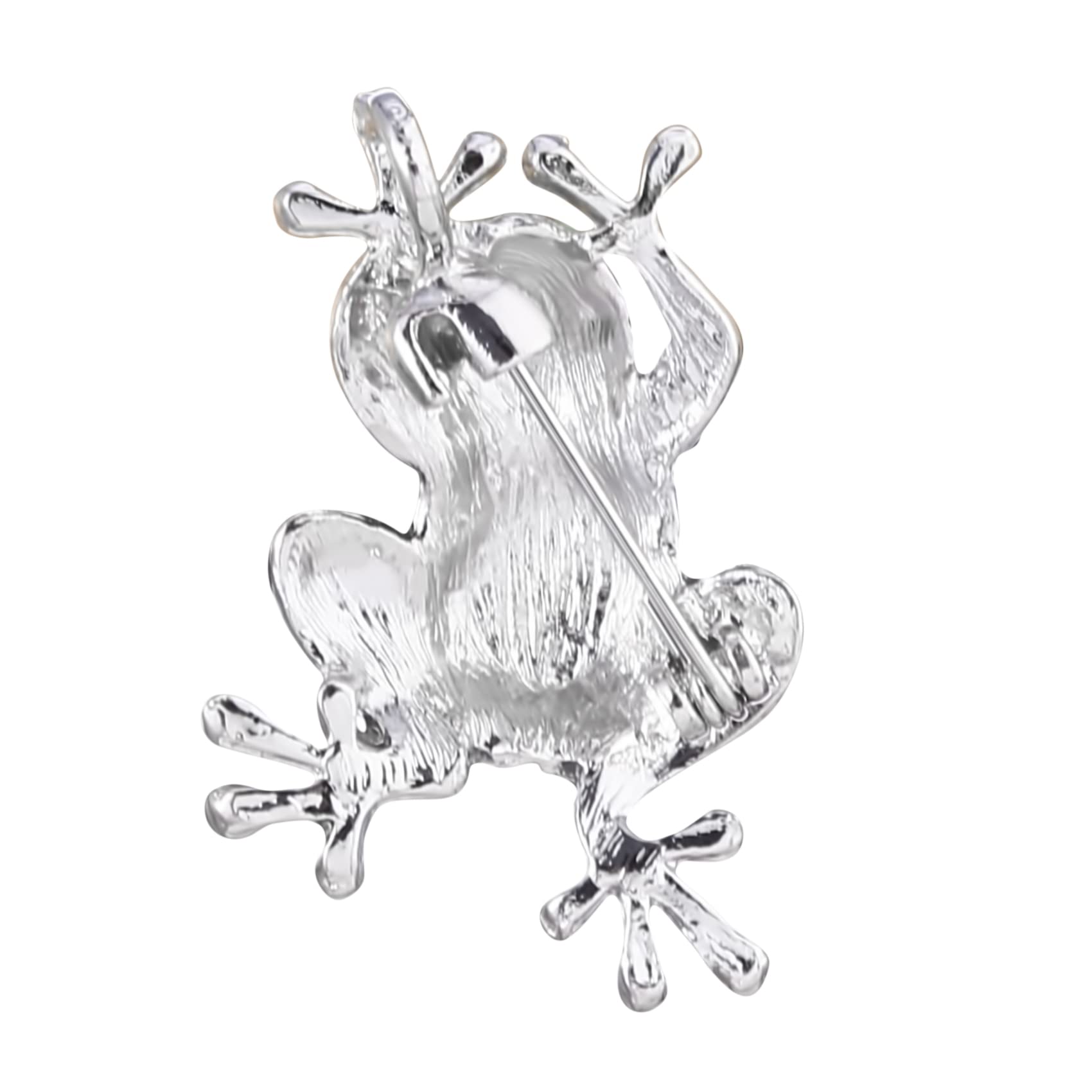 Guoshang Women Crystal Frog Brooch Pin Forg Rhinestone Lapel Pin for Coats Jackets Sweaters Accessories,Blue,1 Pc