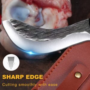 UMF Skinning Knife Deer Wide Skinning Knives Field Dress Knife with Sheath Fixed Blade Knives for Hunting Deer and Butchering