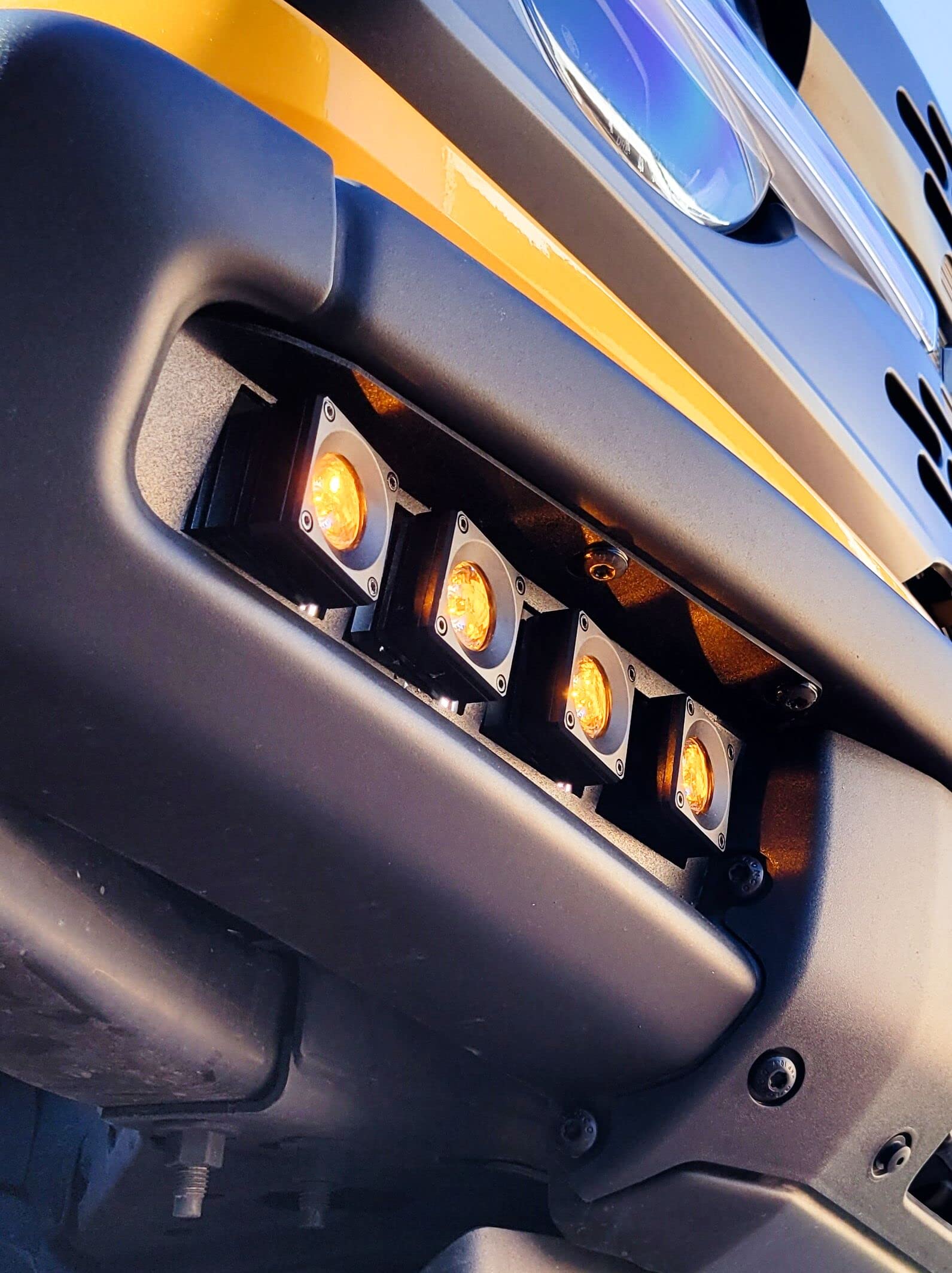 M&R Automotive LED Lights with Mounts and Hardware,Ultra-Bright 2021+ FORD BRONCO LED M&R MODULAR BUMPER FOG LIGHT KIT,Easy Install LED Light in 16000 LumenWhite and dual function AMBER DRL,BroncoTOP