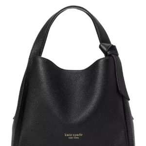 Kate Spade New York Knott Pebbled Leather Medium Crossbody Tote, Black