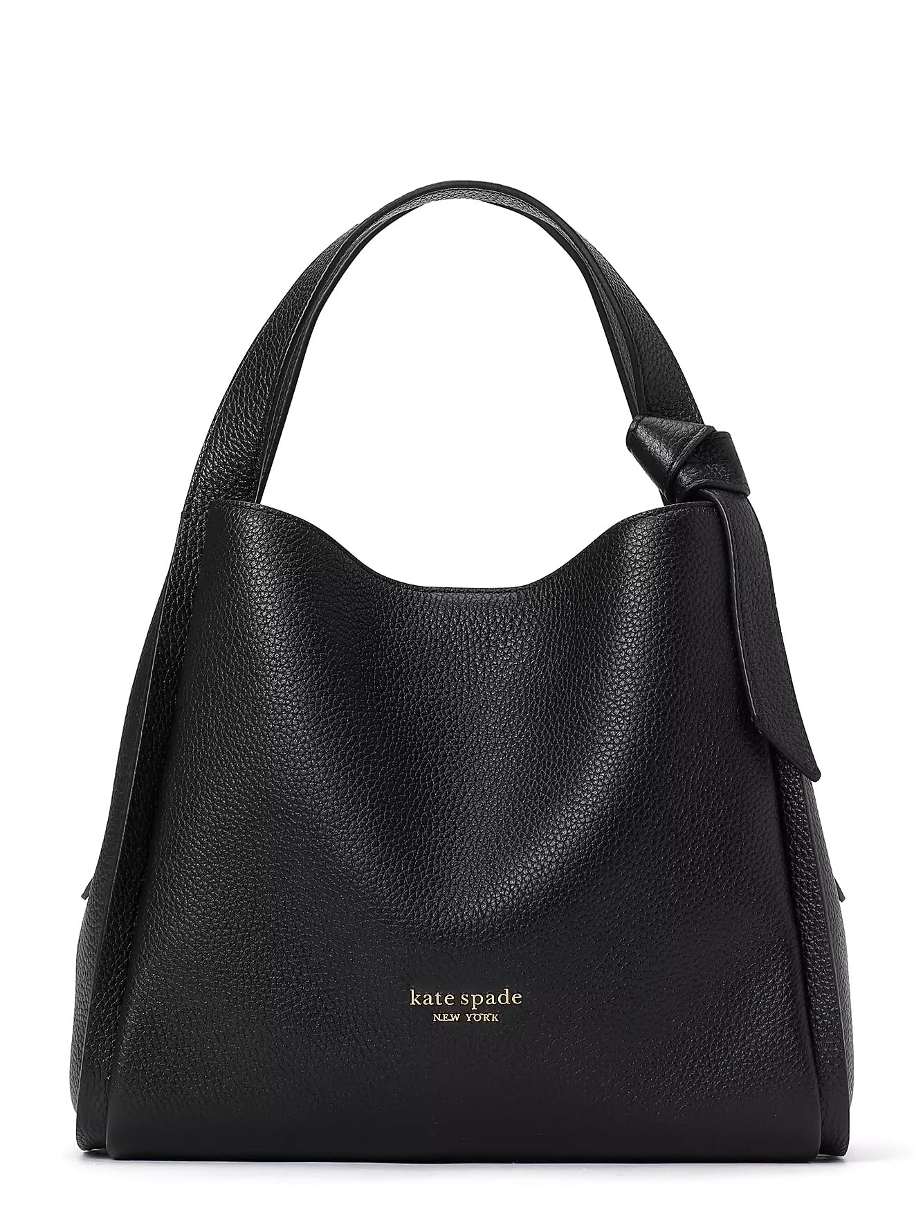 Kate Spade New York Knott Pebbled Leather Medium Crossbody Tote, Black