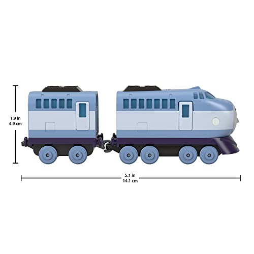 Thomas & Friends Fisher-Price die-cast Push-Along Kenji Toy Train Engine for Preschool Kids Ages 3+