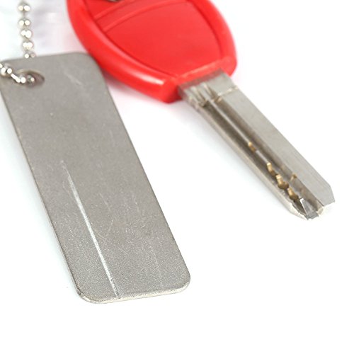 Fishing Sharpening Stone, 2.6 X 0.8Inch Portable Fish Hook Sharpening File Fish Knife Grinding Tool with Keychain for Fish Hook for Hiking for Outdoor Fishing